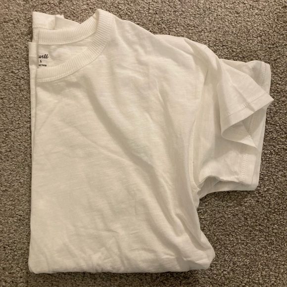 MADEWELL | Whisper Cotton Rib Crewneck Tee - White - Small - Picture 5 of 6